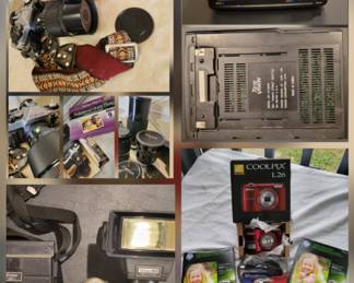 Visual Equipment
*Nikon Coolpix L26 16.1MP Digital Camera
*Walgreen 2.0 GB SD memory card
*HP Everyday Glossy Photo Paper (CR759A), 2 boxes, 4x6 inch, 100 sheets
*Canon AE-1 Program 35mm SLR film camera, lenses, and various accessories
*Vintage Tote Vision HY-5000 portable color television