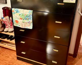 Black lacquer chest $150