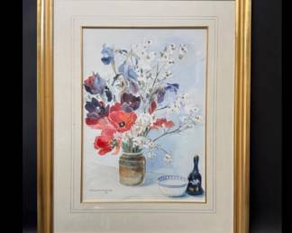 Signed watercolor by Lelia Lee Edwards (Virginia)