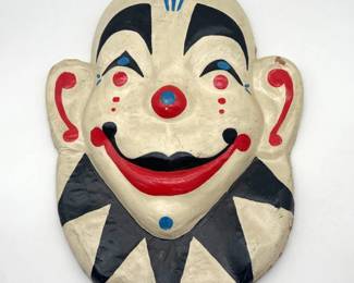 Vintage carnival clown face