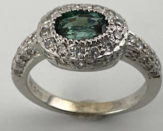 18kt Alexandrite, diamond ring