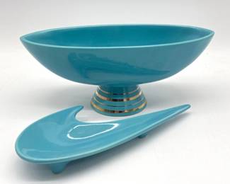 Brayton signed vase, Newport ashtray