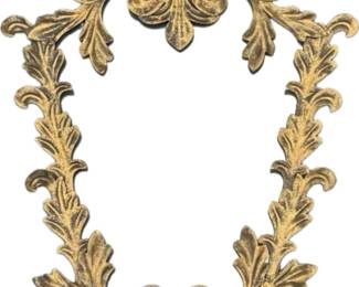 Vintage gold metal mirror