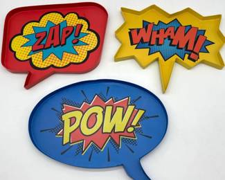 Metal cartoon speech balloon trays