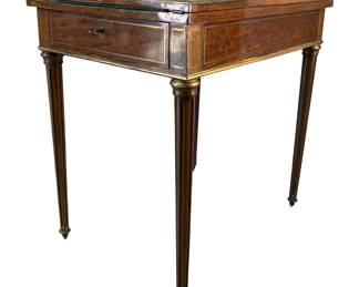 Outstanding Continental Louis XVI style game table with brass ormolu