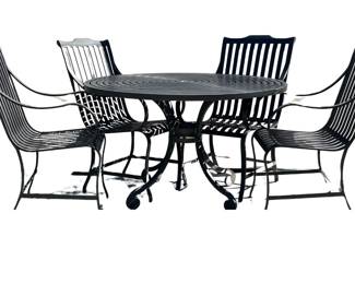 McKinnon and Harris patio table and four chairs