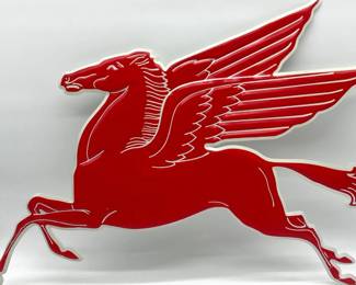 Mobil red Pegasus sign