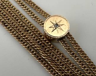 Antique gold filled pocket watch chain