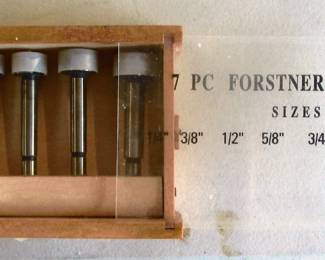 Forstner Bits, used to fine finish holes in wook.