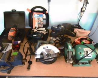 Table full of working equipment