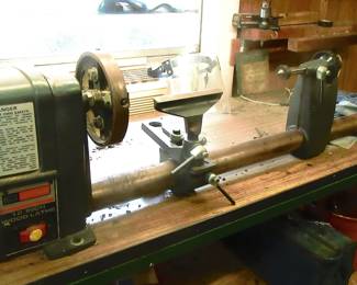 Craftsman wood lathe, in shop works great. Shed