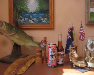 Stuff fish and German collectibles.