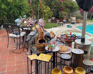 Here are more colorful tables and whatnots!