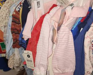 Lots of new with tags on 0 to 2 kids clothes