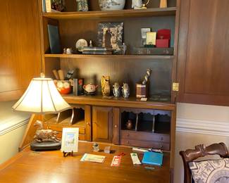 Seay furniture, handmade Secretary desk by William Aubrey Seay, walnut, made in Virginia in the 1970’s, has the original keys