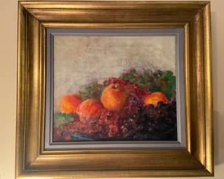 Rose Clark, painter of the 19th and 20th centuries, oil on canvas in old frame from Young’s Art Shop in Richmond, VA