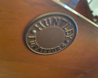 Mid-Century Modern maple dresser with mirror and bed frame by Huntley Furniture