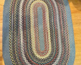 3’6” x 5’6” Capel flat braid rug in Wedgwood Blue