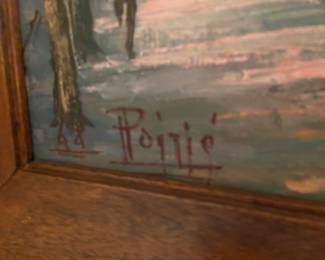 Oil on canvas art purchased in the 1960’s in Paris on the streets, 3 paintings by the same artist