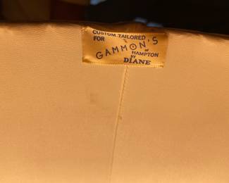 Linen with silk lining Gammon’s lampshade, vintage from early 1960’s in Hampton