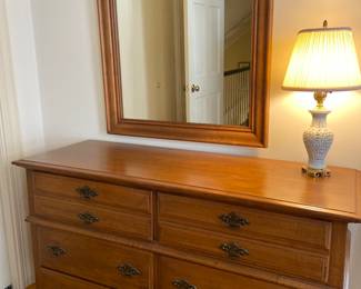 Young-Hinkle dresser and mirror, sold as a set, matches student desk, made by Lexington Furniture Co in High Point, NC