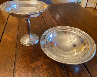 Sterling silver compotes