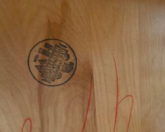 Label on bottom of Heywood Wakefield table