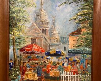 Oil on canvas art purchased in the 1960’s in Paris on the streets, 3 paintings by the same artist