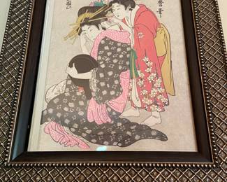Japanese woodblock print, 9 1/2” x 12”