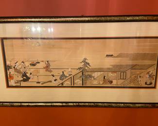 Asian Scroll Painting, 30 3/4” x 15”