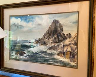 Bailey Island, Maine, August 1973, 37 1/2” x 29”.  The artist’s name has faded.  