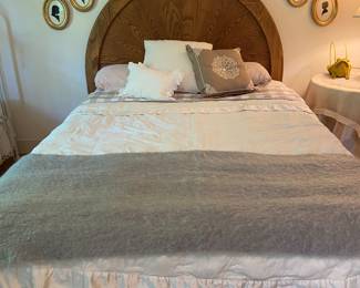 Queen bed and headboard