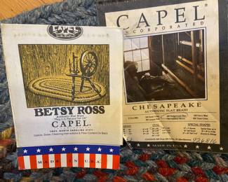 3’6”x5’6” Capel flat braid rug in Wedgwood Blue