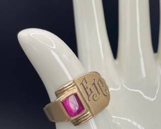 14K & Tested Ruby Men’s Ring
