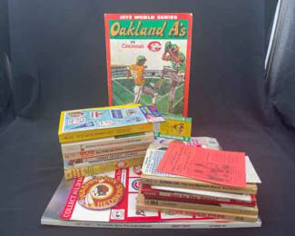 Baseball vintage books and Program 1972 World Series