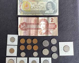 Canada paper money & Coins