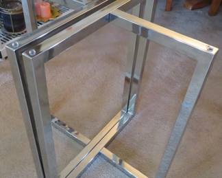 CB2 "Silverado" dining table chrome base