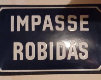 blue french street sign