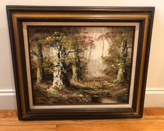 Oil on Canvas - Initialed