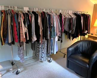 Two more racks of clothing were pulled out for easy viewing.