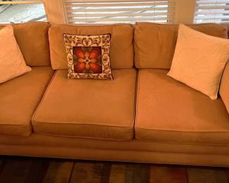 This sofa has a twin in the sale, seen in the next photo. Get both and have a matching set.