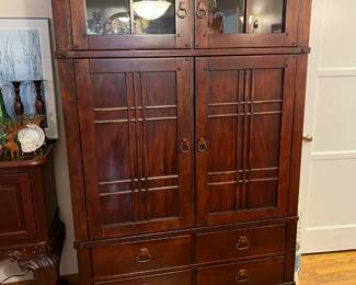 And then there is this armoire-style cabinet. The windows are a nice touch.