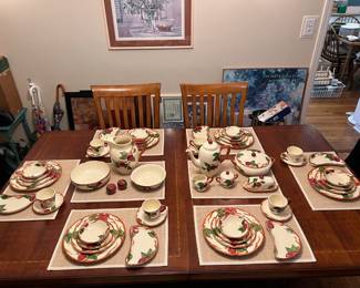 This is a different view of the American-made Franciscan dishware set. It looks complete!