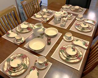 This is a look at the Franciscan dishware set, Apple pattern.