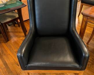 This Thomasville black leather chair is in good condition and is really worth a look, or a sit.