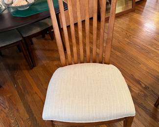 There are four of these chairs. You can see more of them with the large dining table in the next photos.