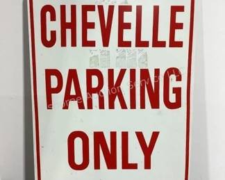 Metal Chevelle Parking Sign