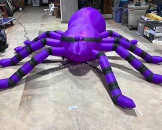 Large inflatable purple spider