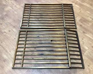 Brass grating (may be from bank teller windows)