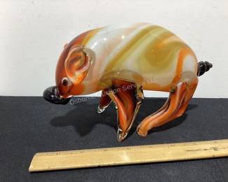 Art glass pig